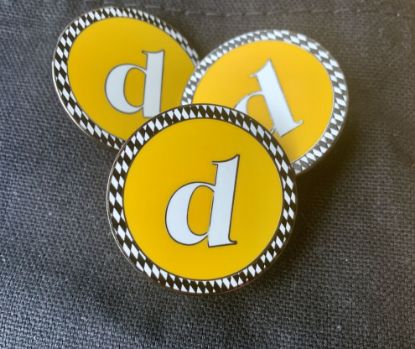 Picture of Yellow "d" Enamel Pin